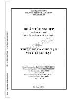 Thiết kế và chế tạo máy gieo hạt 