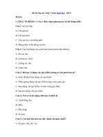 Tải Đề thi học kì 2 lớp 7 môn Sinh học - Đề 5 - Đề thi học kì II môn Sinh học lớp 7 có đáp án