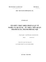 Tổ chức thực hiện pháp luật về nghĩa vụ quân sự   từ thực tiễn quận thanh xuân, thành phố hà nội 