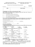 Tải Đề thi học kì 2 lớp 7 môn tiếng Anh trường THCS Nguyễn Văn Linh, Gia Lai năm học 2017-2018 - Đề thi học kì 2 lớp 7 môn tiếng Anh
