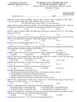 Tải Đề KSCL Hóa học 10 năm 2018 - 2019 trường THPT Yên Lạc 2 - Vĩnh Phúc - Đề khảo sát chất lượng Hóa học 10 có đáp án