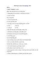 Tải Đề thi học kì 2 lớp 7 môn Sinh học - Đề 7 - Đề thi học kì II môn Sinh học lớp 7 có đáp án