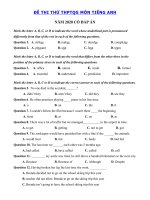 Tải Đề thi thử tốt nghiệp THPT 2020 môn Anh số 6 - Đề thi THPT Quốc Gia 2020 môn tiếng Anh