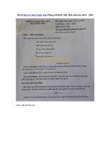 Tải Đề thi học kì 2 lớp 9 môn Văn Phòng GD&ĐT Mộc Hóa năm học 2019 - 2020 - Đề kiểm tra HK 2 lớp 9 môn Văn