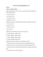 Tải Đề thi học kì 2 lớp 8 môn Hóa học - Đề 1 - Đề kiểm tra hk 2 môn Hóa lớp 8 có đáp án