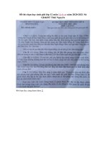 Tải Đề thi chọn học sinh giỏi lớp 12 môn Lịch sử năm 2020-2021 Sở GD&ĐT Thái Nguyên - Đề thi học sinh giỏi môn Lịch sử 12