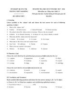 Tải Đề thi học kỳ 2 môn Tiếng Anh lớp 11 trường THPT Đakrông, Quảng Trị năm học 2015 - 2016 - Đề kiểm tra học kỳ 2 môn tiếng Anh lớp 11 năm 2016