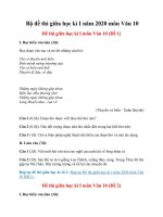 Tải Bộ đề thi giữa học kì 1 năm 2020 môn Văn 10 - 5 Đề thi giữa học kì 1 môn Văn 10 có đáp án