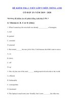 Tải Đề kiểm tra 1 tiết môn Tiếng Anh lớp 9 Thí điểm Trường THCS Tố Như, Thanh Hóa - Đề kiểm tra 45 phút Tiếng Anh 9 có đáp án