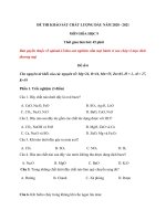 Tải Đề khảo sát chất lượng đầu năm lớp 9 môn Hóa 2020 - 2021 - Đề số 6 - Đề thi khảo sát chất lượng đầu năm lớp 9