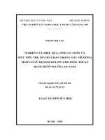 Nghiên cứu hiệu quả, tính an toàn và mức tiêu thụ sevofluran trong gây mê dòng thấp có sử dụng ecoflow cho phẫu thuật bụng mở ở người cao tuổi 