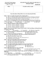 Tải Đề thi giữa học kì 1 lớp 12 môn Địa lý trường THPT Xuân Vân, Tuyên Quang năm 2020 - 2021 - Đề kiểm tra giữa học kì 1 môn Địa lý lớp 12 có đáp án