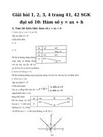 Tải Giải bài tập trang 41, 42 SGK Đại số 10 chương 2: Hàm số y = ax + b - Giải bài tập môn Toán lớp 10