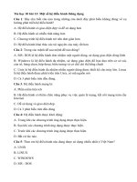 Tải Trắc nghiệm Tin học 10 bài 13 - Một số hệ điều hành thông dụng