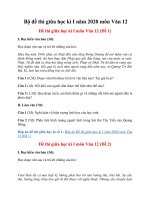 Tải Bộ đề thi giữa học kì I năm 2020 môn Văn 12 - 5 Đề thi giữa học kì I môn Văn có đáp án