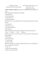 Tải Đề thi học kì 1 môn Giáo dục công dân lớp 11 trường THPT Nguyễn Trung Trực, An Giang năm học 2015 - 2016 - Đề kiểm tra học kỳ I môn Giáo dục công dân lớp 11 có đáp án