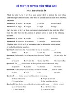 Tải Đề ôn thi THPT Quốc Gia 2020 môn Anh có đáp án số 13 - Đề thi tốt nghiệp THPT 2020 môn tiếng Anh