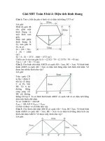 Tải Giải bài tập SBT Toán 8 bài 4: Diện tích hình thang - Giải bài tập môn Toán Hình học lớp 8