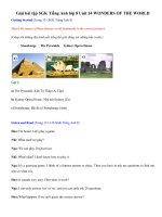Tải Giải bài tập SGK Tiếng Anh lớp 8 Unit 14 WONDERS OF THE WORLD - Để học tốt Tiếng Anh lớp 8 bài 14 Kì quan Thế giới