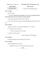 Tải Đề thi học kì 2 môn ngữ văn lớp 6 phòng GD&ĐT Triệu Phong năm học 2016 - 2017 - Đề kiểm tra học kì II môn Ngữ văn lớp 6