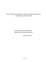 nghiên cứu ảnh hưởng cảu logistics tới hoạt động xuất khẩu của các doanh nghiệp qua cửa khẩu cao bằng 