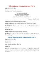 Tải Đề thi giữa học kì I năm 2020 môn Văn 11 (Đề 1) - Đề kiểm tra giữa học kì 1 môn Ngữ Văn lớp 11 có đáp án