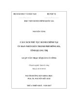 Cải cách thủ tục hành chính tại ủy ban nhân dân thành phố đông hà, tỉnh quảng trị 