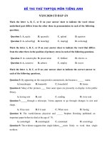 Tải Đề ôn thi THPT Quốc Gia 2020 môn Anh có đáp án số 11 - Đề thi tiếng Anh THPT Quốc Gia 2020 có đáp án