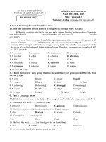 Tải Đề thi học kì 2 lớp 9 môn tiếng Anh Sở GD&ĐT Đắk Nông năm học 2016-2017 có đáp án - Đề thi học kì 2 lớp 9 môn tiếng Anh