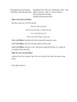 Tải Đề thi giữa học kì 1 lớp 10 môn Ngữ văn Trường THPT Hoành Bồ, Quảng Ninh năm 2020 - 2021 - Đề kiểm tra giữa học kì 1 lớp 10 môn Văn