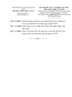 Tải Đề thi học kì 2 môn Lịch sử lớp 12 cơ bản (Đề 02) - THPT Chu Văn An (2012 - 2013) - Đề thi học kì 2 môn Lịch sử 12