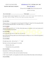 Tải Đề khảo sát chất lượng đầu năm môn Hóa học 11 năm 2019-2020 trường THPT Đoàn Thượng, Hải Dương - Đề kiểm tra đầu năm môn Hóa học 11 có đáp án