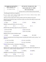 Tải Đề thi thử tốt nghiệp THPT Quốc gia 2020 môn Hóa Trường THPT Thượng Cát - Đề thi thử THPT Quốc gia môn Hóa có đáp án