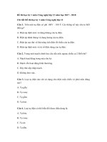 Tải Đề thi học kỳ 1 môn Công nghệ lớp 12 năm học 2017 - 2018 - Đề kiểm tra học kỳ 1 Công nghệ 12