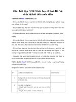 Tải Giải bài tập SGK Sinh học 8 bài 40: Vệ sinh hệ bài tiết nước tiểu - Giải bài tập Sinh học rút gọn lớp 8 bài 40