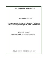 Giải quyết khiếu nại về đất đai của UBND thị xã thuận an, tỉnh bình dương 