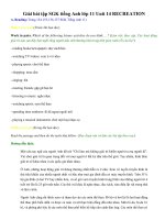 Tải Giải bài tập SGK tiếng Anh lớp 11 Unit 14 RECREATION - Để học tốt Tiếng Anh lớp 11 bài 14: Sự giải trí