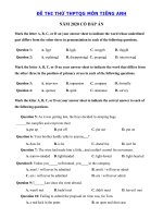 Tải Đề thi thử THPT Quốc Gia 2020 môn Anh có đáp án số 6 - Đề thi thử tiếng Anh THPT Quốc Gia năm 2020 có đáp án