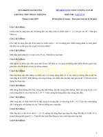 Tải Đề KSCL đầu năm môn Vật lí 11 năm học 2018-2019 trường THPT Đoàn Thượng, Hải Dương - Đề kiểm tra đầu năm môn Vật lí 11 có đáp án