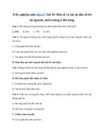 Tải Trắc nghiệm Địa lí 7 bài 10 - Dân số và sức ép dân số tới tài nguyên, môi trường ở đới nóng