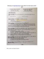 Tải Đề thi học kì 2 lớp 8 môn Toán trường THCS Cát Linh năm học 2018 - 2019 - Đề thi Toán lớp 8 học kì 2 năm 2019