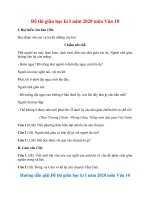 Tải Đề thi giữa học kì I năm 2020 môn Văn 10 (Đề 3) - Đề kiểm tra giữa học kì 1 môn Ngữ Văn lớp 10 có đáp án