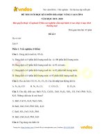 Tải Đề thi Hóa học kì 2 lớp 8 năm 2019 - 2020 - Đề nâng cao số 2 - Đề luyện thi Hóa lớp 8 học kì 2 nâng cao có đáp án