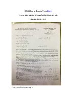 Tải Đề thi học kì 2 lớp 6 môn Toán trường THCS & THPT Nguyễn Tất Thành, Hà Nội năm 2018 - 2019 - Đề thi môn Toán lớp 6 học kỳ 2