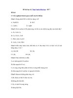 Tải Đề thi học kì 2 lớp 9 môn Hóa học - Đề 7 - Đề kiểm tra trắc nghiệm hk 2 môn Hóa lớp 9 có đáp án