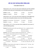 Tải Đề thi thử THPT Quốc Gia 2020 môn Anh có đáp án số 4 - Đề thi thử tiếng Anh THPT Quốc Gia năm 2020