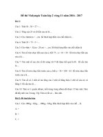 Tải Đề thi Violympic Toán lớp 2 vòng 11 năm 2016 - 2017 - Đề thi giải Toán trên mạng lớp 2 có đáp án