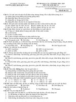 Tải Đề KSCL Sinh học 10 năm 2018 - 2019 trường THPT Trần Hưng Đạo - Vĩnh Phúc lần 1 - Đề khảo sát chất lượng Sinh học 10 có đáp án