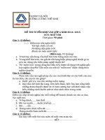 Tải Đề thi tuyển sinh vào lớp 6 môn Văn trường Lương Thế Vinh, Hà Nội năm 2014-2015 - Đề thi vào lớp 6 môn Văn có đáp án