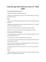 Tải Giải bài tập SGK Sinh học 8 bài 33: Thân nhiệt - Giải bài tập Sinh học rút gọn lớp 8 bài 33